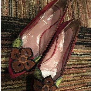 Miu Miu 7.5 Fall Suede Flats Leather inside~ Love